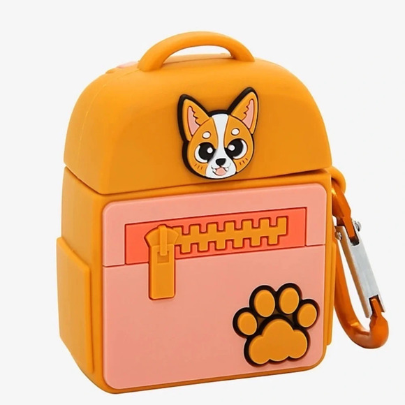 Corgi Backpack Wireless Earbud Case Cover - Picture 2 of 9